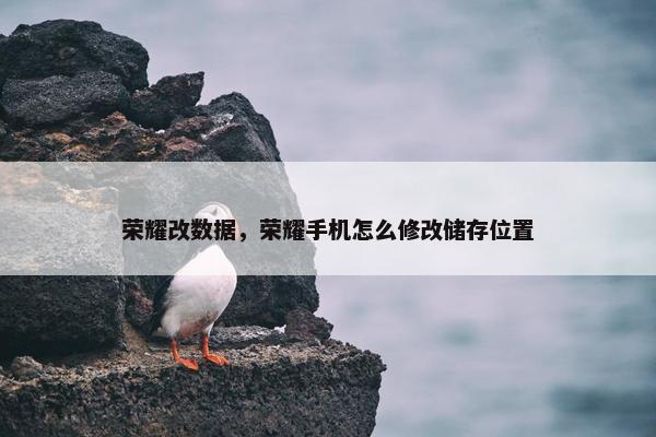 荣耀改数据，荣耀手机怎么修改储存位置