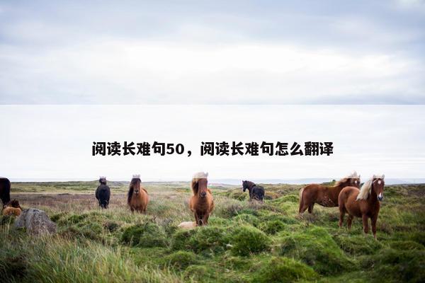 阅读长难句50，阅读长难句怎么翻译