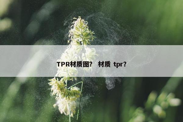 TPR材质图？ 材质 tpr？