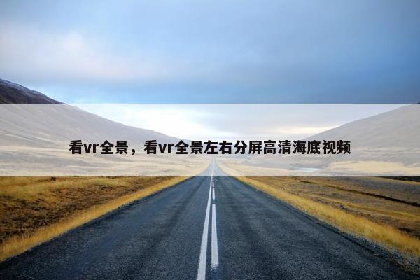看vr全景，看vr全景左右分屏高清海底视频