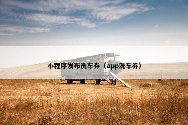 小程序发布洗车券（app洗车券）