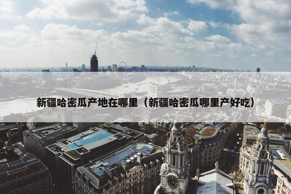 新疆哈密瓜产地在哪里（新疆哈密瓜哪里产好吃）