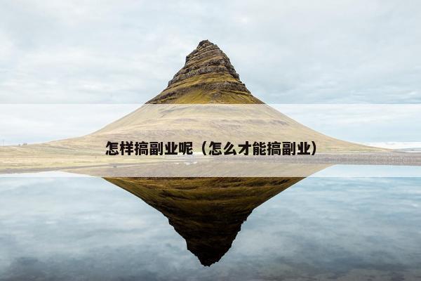 怎样搞副业呢（怎么才能搞副业）