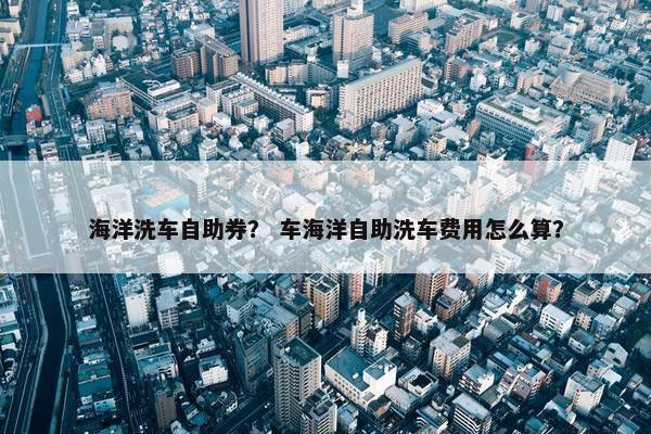 海洋洗车自助券？ 车海洋自助洗车费用怎么算？