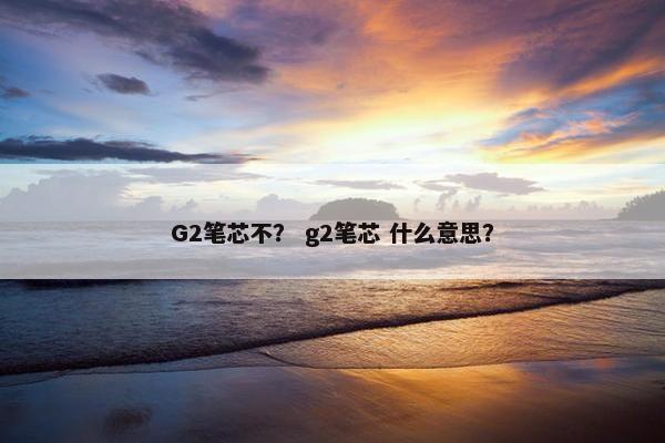 G2笔芯不？ g2笔芯 什么意思？