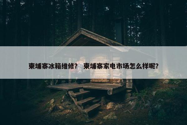柬埔寨冰箱维修？ 柬埔寨家电市场怎么样呢？