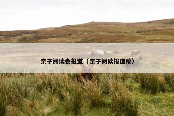 亲子阅读会报道（亲子阅读报道稿）
