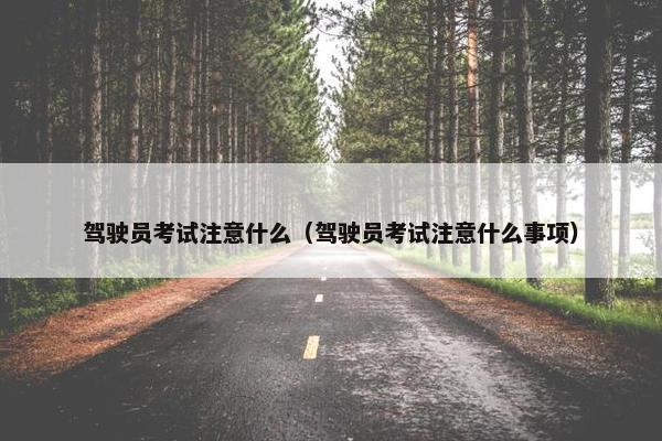 驾驶员考试注意什么（驾驶员考试注意什么事项）