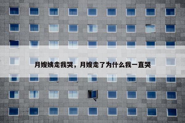 月嫂姨走我哭，月嫂走了为什么我一直哭