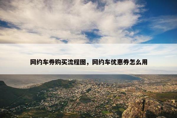 网约车券购买流程图，网约车优惠券怎么用