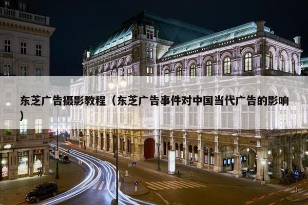 东芝广告摄影教程（东芝广告事件对中国当代广告的影响）