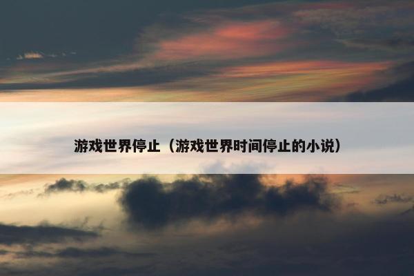 游戏世界停止（游戏世界时间停止的小说）