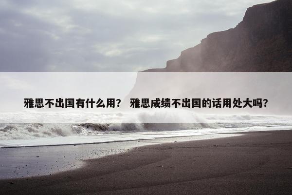 雅思不出国有什么用？ 雅思成绩不出国的话用处大吗？