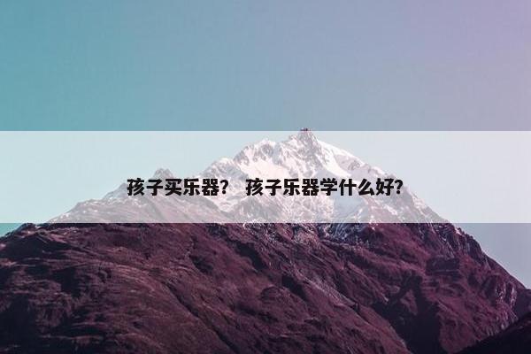 孩子买乐器？ 孩子乐器学什么好？