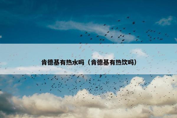 肯德基有热水吗（肯德基有热饮吗）