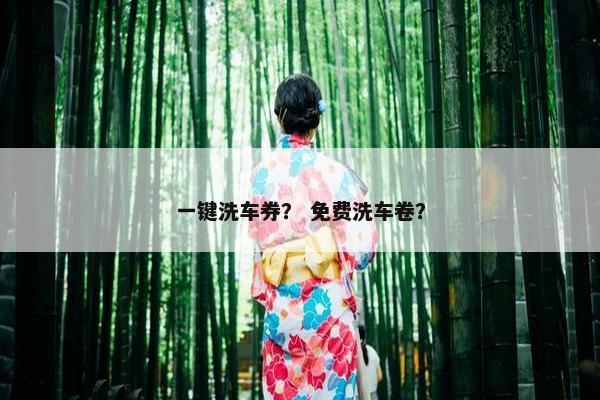 一键洗车券？ 免费洗车卷？