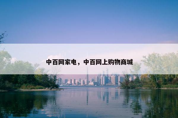 中百网家电，中百网上购物商城