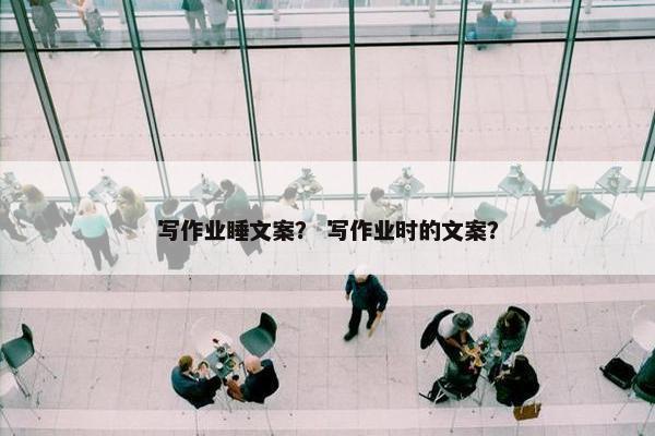 写作业睡文案？ 写作业时的文案？