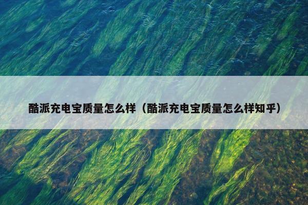 酷派充电宝质量怎么样（酷派充电宝质量怎么样知乎）