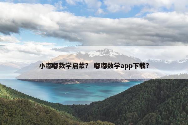 小嘟嘟数学启蒙？ 嘟嘟数学app下载？