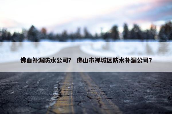 佛山补漏防水公司？ 佛山市禅城区防水补漏公司？