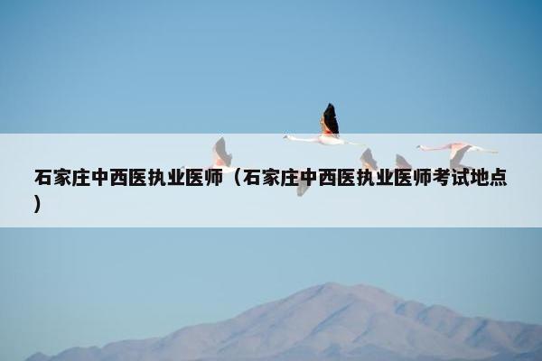 石家庄中西医执业医师（石家庄中西医执业医师考试地点）