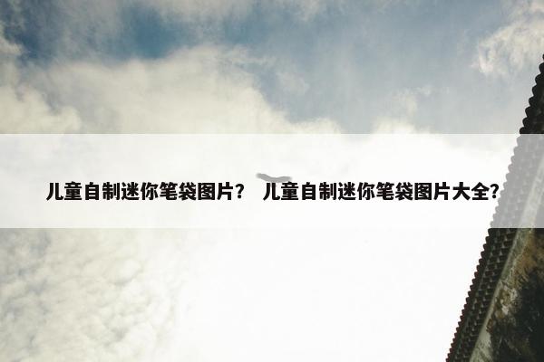儿童自制迷你笔袋图片？ 儿童自制迷你笔袋图片大全？
