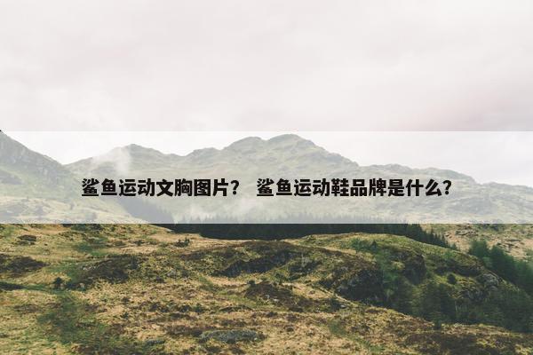 鲨鱼运动文胸图片？ 鲨鱼运动鞋品牌是什么？