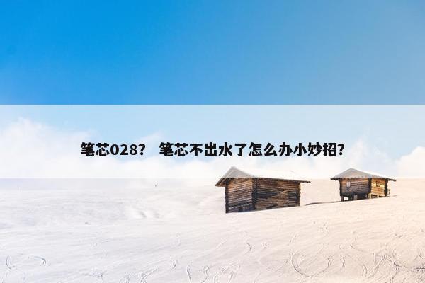 笔芯028？ 笔芯不出水了怎么办小妙招？