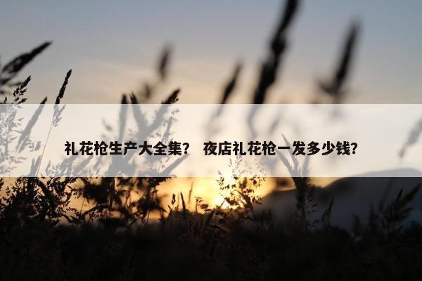 礼花枪生产大全集？ 夜店礼花枪一发多少钱？