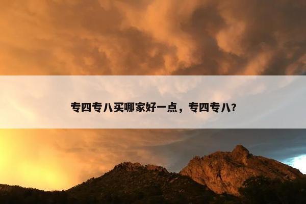 专四专八买哪家好一点，专四专八?