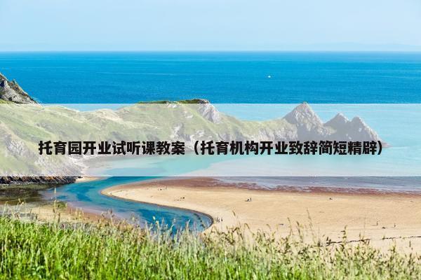 托育园开业试听课教案（托育机构开业致辞简短精辟）