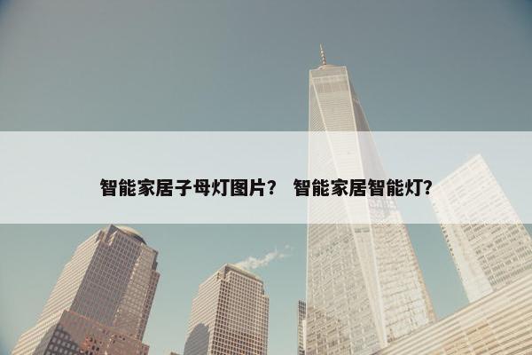 智能家居子母灯图片？ 智能家居智能灯？