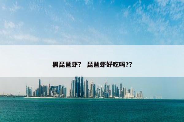 黑琵琶虾？ 琵琶虾好吃吗?？