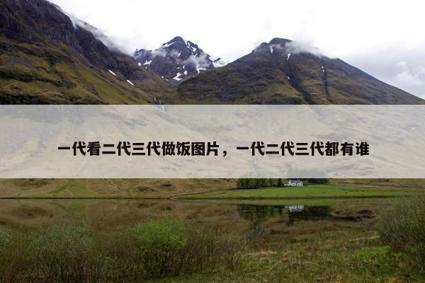 一代看二代三代做饭图片，一代二代三代都有谁