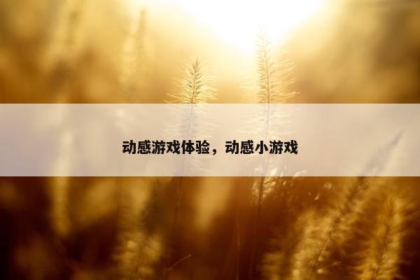 动感游戏体验，动感小游戏