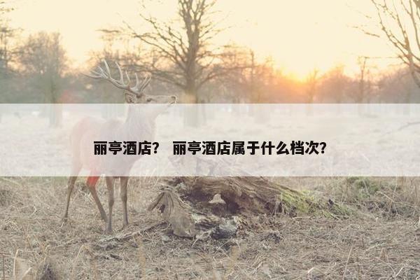 丽亭酒店？ 丽亭酒店属于什么档次？