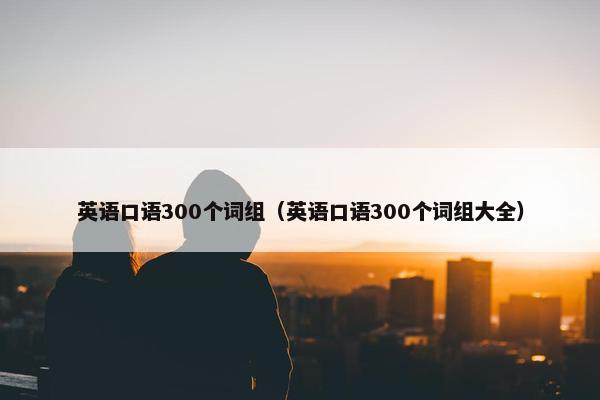 英语口语300个词组（英语口语300个词组大全）